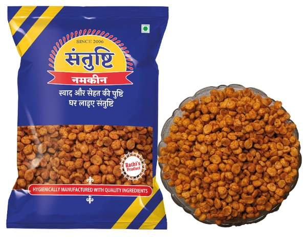 Santushti Namkeen Chana Dal Pack of, Crunchy and Spicy Hing Flavorful Snack | Authentic Healthy Indian Snacks, Made In Groundnut Oil - 200 gms